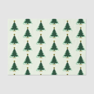 Green Tree Tissue Paper
