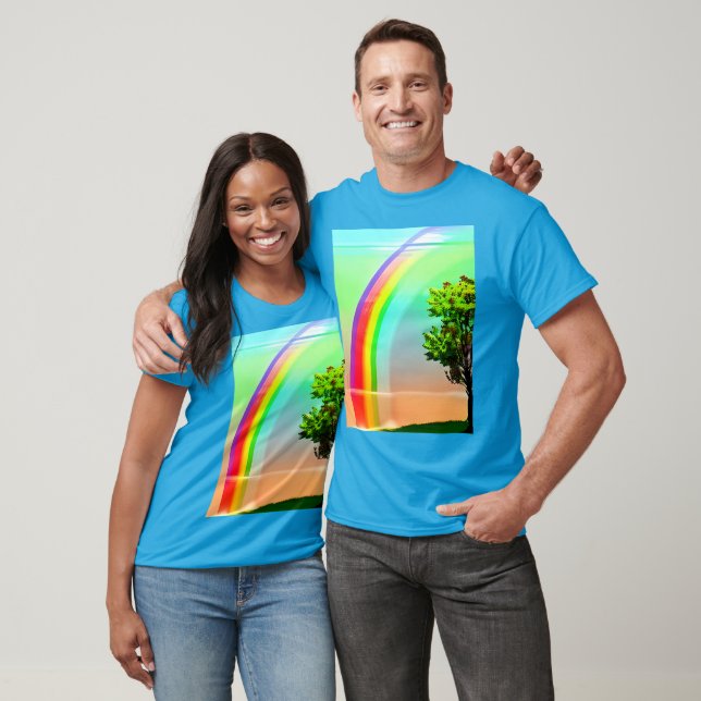 Green Tree Under a Rainbow T-Shirt (Unisex)