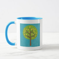 Green Tree with Yellow Leaves by Chariklia Zarris
