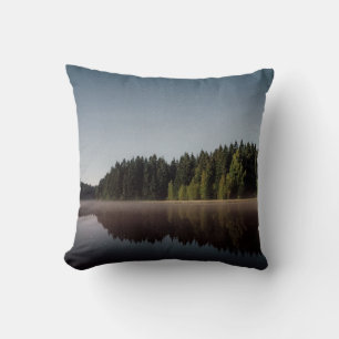 GREEN TREES AND BODY OF WATER CUSHION
