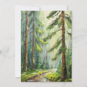 Green Trees Nature Peacful  Holiday Card