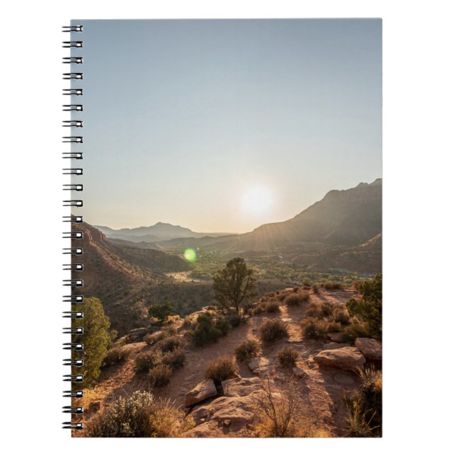 GREEN TREES ON BROWN MOUNTAIN DURING DAYTIME NOTEBOOK (Front)