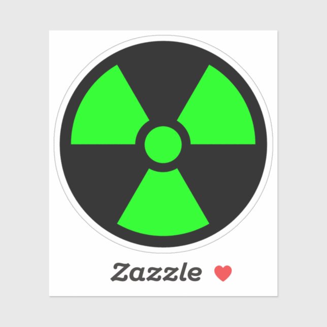 Green Trefoil Symbol on Black Background  (Sheet)