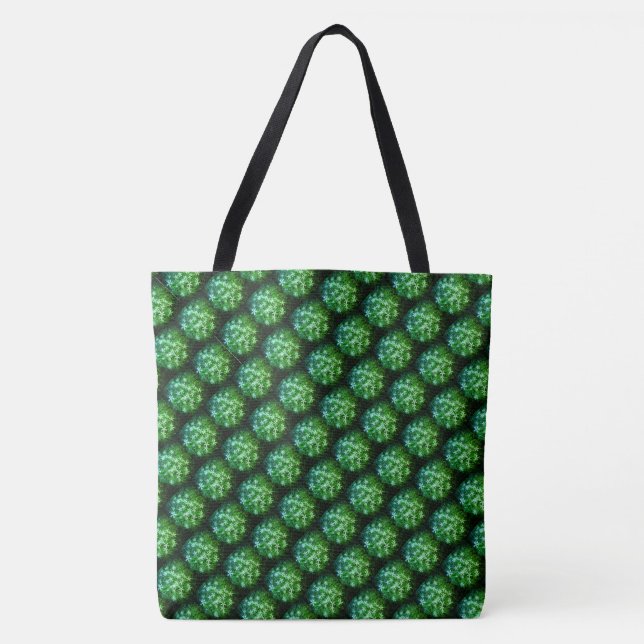 "Green Trellis" Shoulder Tote Bag (Front)