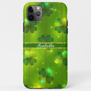 Green Trendy St Patrick's Day Clover Collection Case-Mate iPhone Case