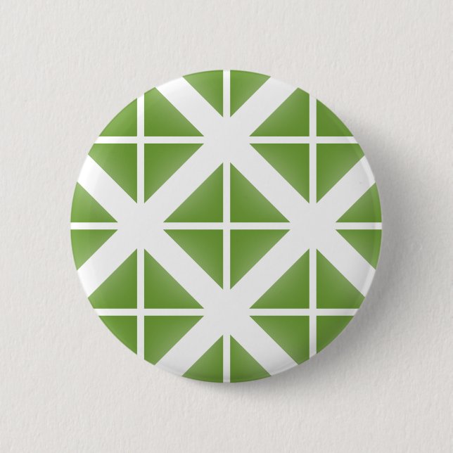 Green Trendy Triangle Pattern 6 Cm Round Badge (Front)