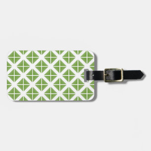 Green Trendy Triangle Pattern Luggage Tag