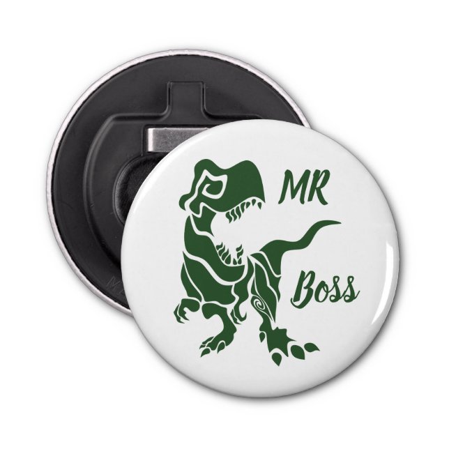 Green Trex the Boss Dino Bottle Opener (Front)