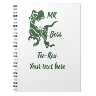 Green Trex the Boss Dino Notebook