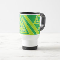 Green Triangles Abstract Forest Drawing