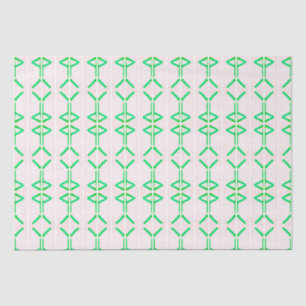 green triangles and diamonds tissue paper