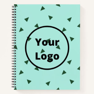 Green triangles on blue notebook