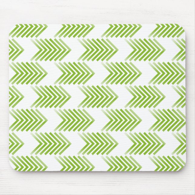 Green Tribal Arrow Pattern Mouse Pad (Front)
