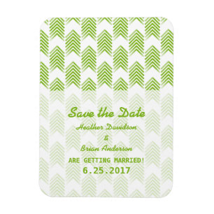 Green Tribal Arrows Save the Date Flexi Magnet