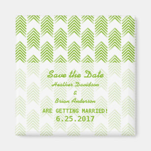 Green Tribal Arrows Save the Date Magnet
