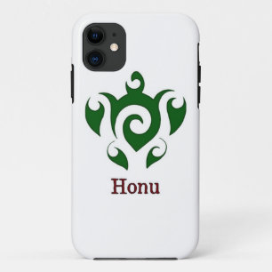 Green Tribal Hawaiian Sea Turtle Case-Mate iPhone Case