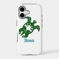 Green Tribal Honu Sea Turtle on White Case-Mate iP
