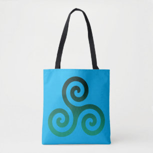 Green Triskele Tote Bag