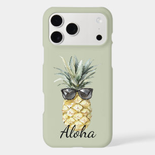 Green Tropical Aloha Pineapple with Sunglasses