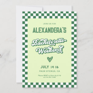 Green Tropical Bachelorette Weekend Party  Invitation