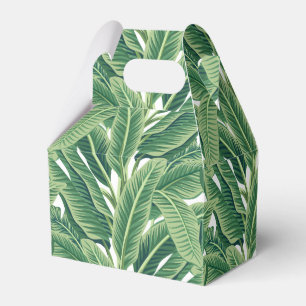 Green Tropical Banana Leaves Favour Box