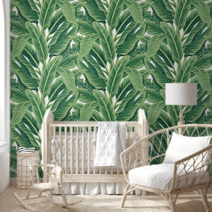 Green Tropical Banana Leaves Wallpaper