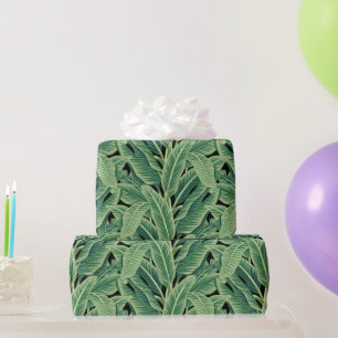 Green Tropical Banana Leaves Wrapping Paper