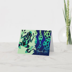 Green Tropical Frog Thank You Note - Blank Card