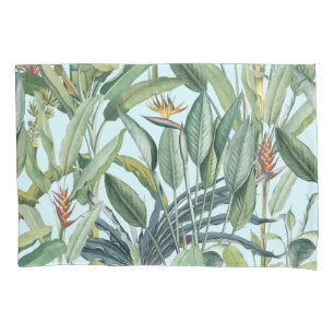 Green Tropical Jungle Banana Tree Strelitzia Pillowcase