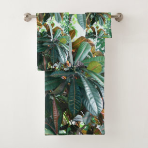 Green Tropical Jungle Bath Towel Set