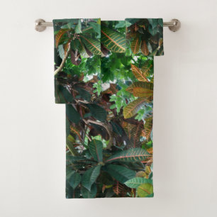 Green Tropical Jungle Bath Towel Set
