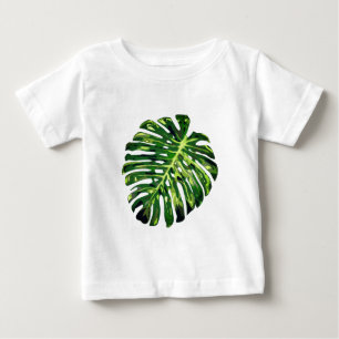 Green Tropical Leaf Baby T-Shirt