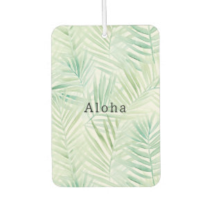 Green Tropical Leaves Aloha Car Air Freshener