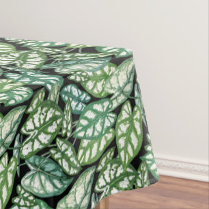 Green Tropical Leaves Pattern Tablecloth