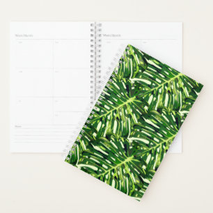 Green Tropical Leaves Planner