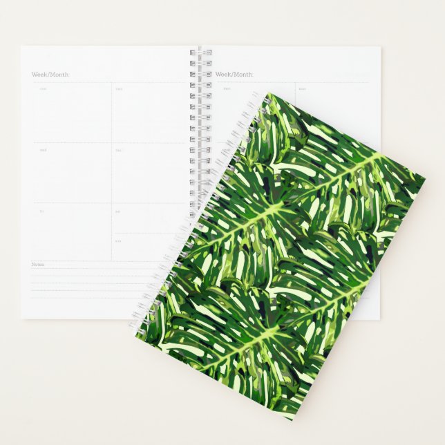 Green Tropical Leaves Planner (Display)