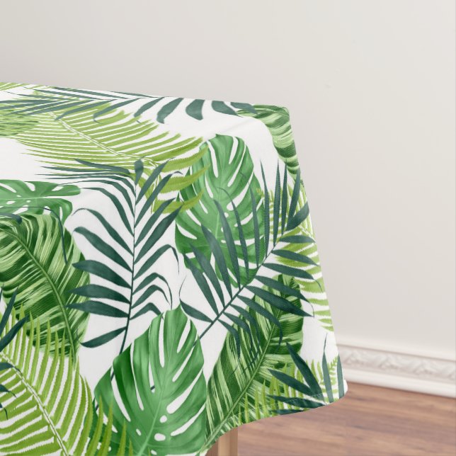 Green Tropical Leaves   Tablecloth (In Situ)
