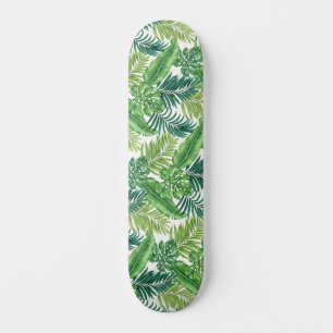 Green Tropical Palm Banana Monstera Leaves Skateboard