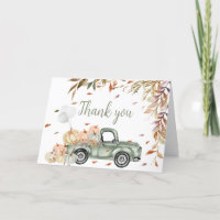 Green Truck Pumpkin Baby Shower 