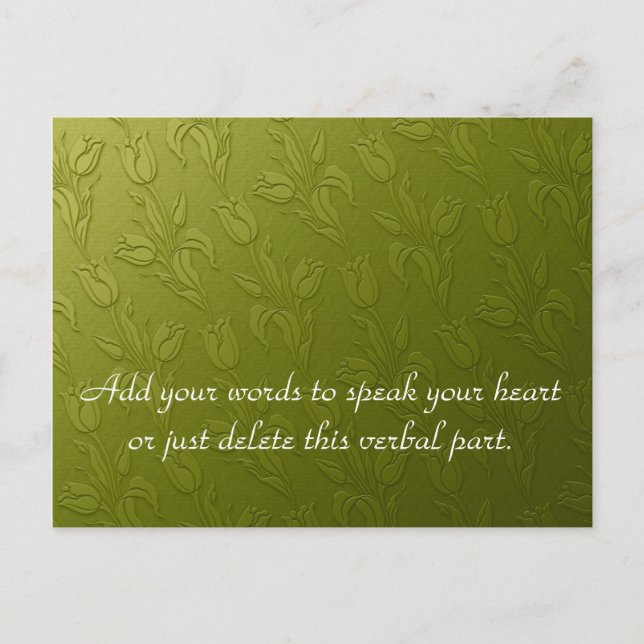 Green Tulips Postcard (Front)