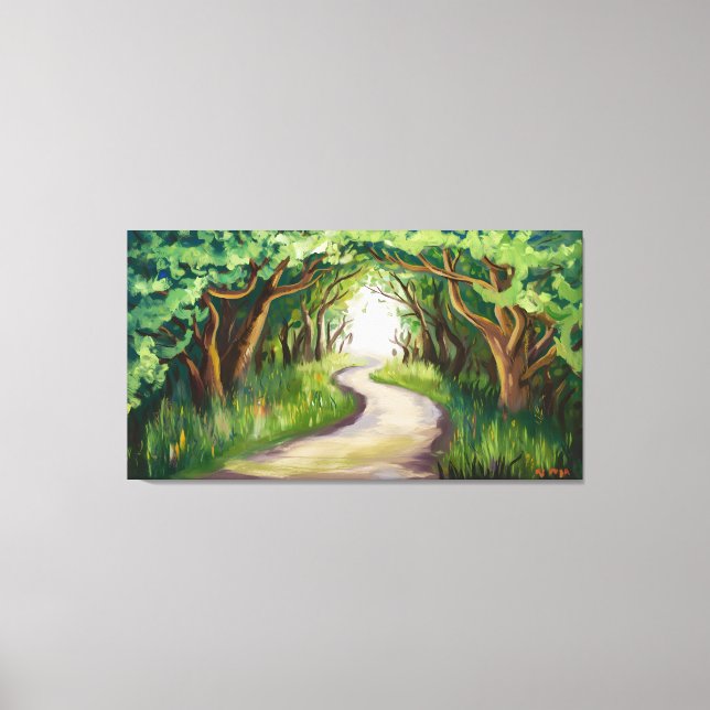 Green Tunnel Canvas Print (Front)
