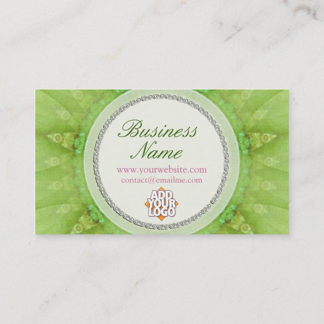 Green Turtle Energy New Age Holistic Business Card (Back)
