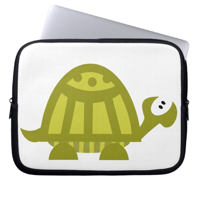 Green Turtle Laptop Sleeve (Front)