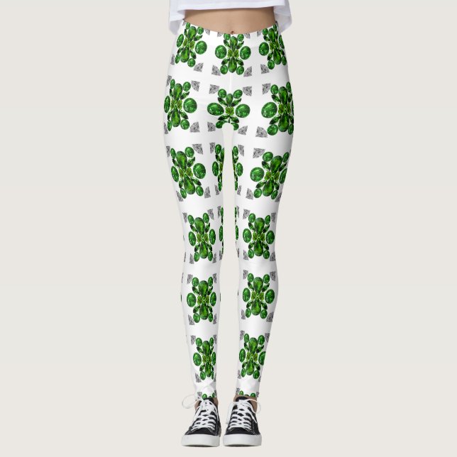 Green Turtle Pattern Leggings (Front)