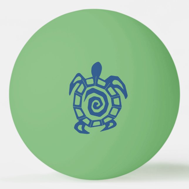 Green Turtle Pattern Ping Pong Ball (Front)