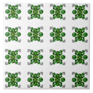 Green Turtle Pattern Tile