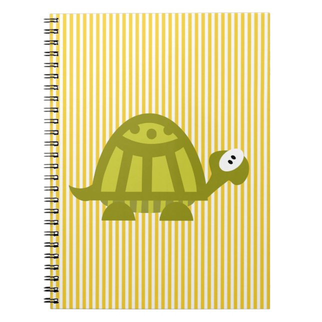 Green Turtle Spiral Notebook (Front)