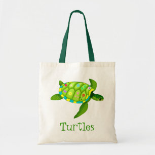 Green Turtle tote bag