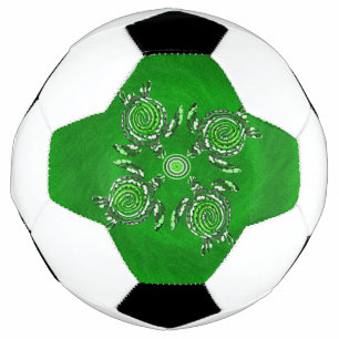 Green Turtles Dot Art, Soccer Ball