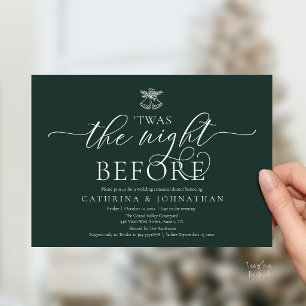Green 'Twas The Night Before Rehearsal Dinner Invitation